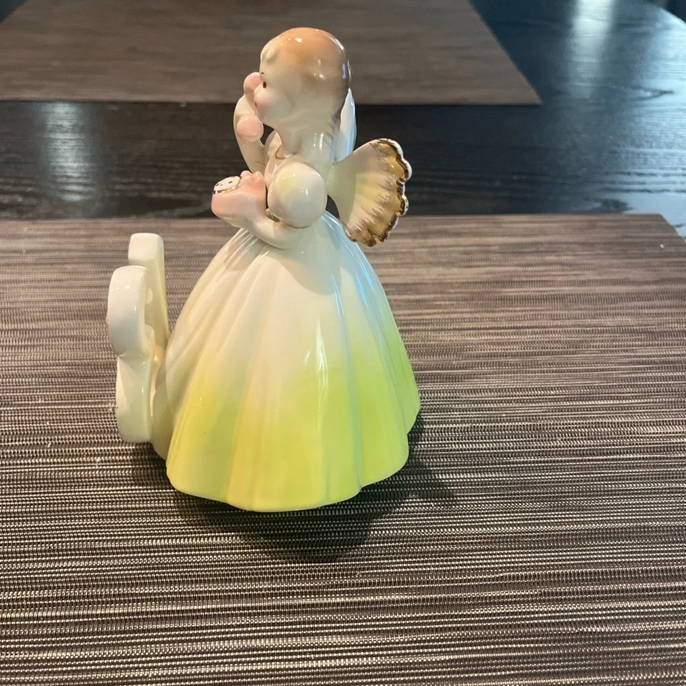 Josef Original 13 year Angel on Telephone Yellow and Green Dress!
